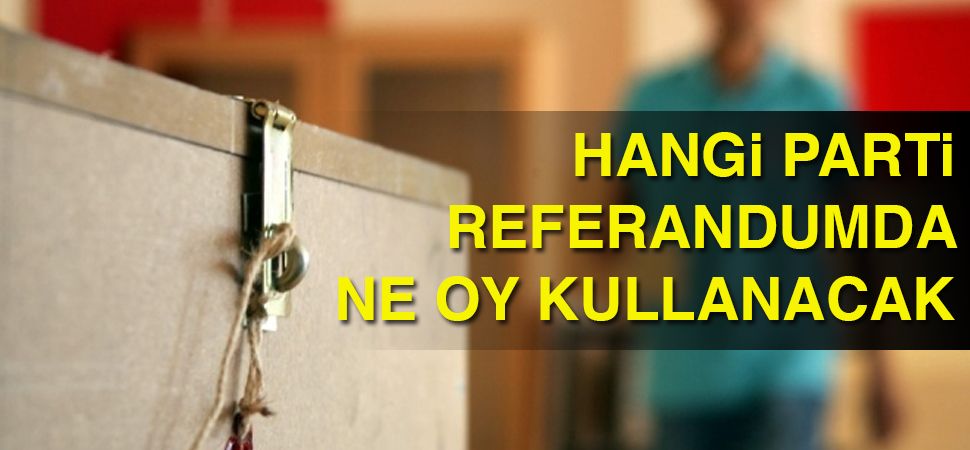 Hangi parti referandumda ne oy kullanacak?