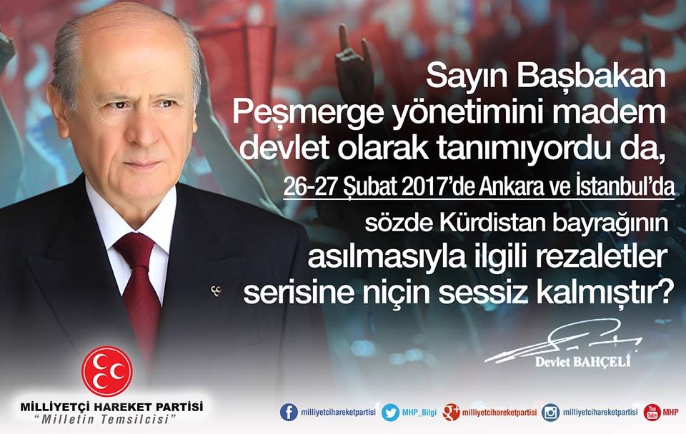 MHP LİDERİ: 16 Nisan mutabakatını, 25 Eylül bahanesiyle bozmak kimseye bir yarar sağlamaz.