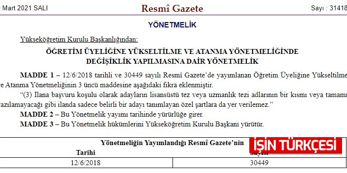 YÖK’ten üniversitelerin akademisyen alımlarında "kişiye özel" ilana son veren düzenleme