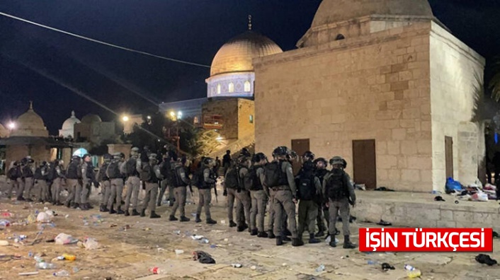 İsrail polisi Mescid-i Aksa’da ses bombalarıyla cemaate saldırdı! Çok sayıda yaralı...