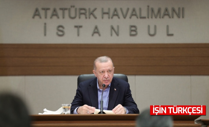 Cumhurbaşkanı Erdoğan Atatürk Havalimanı’nda basın toplantısı düzenledi