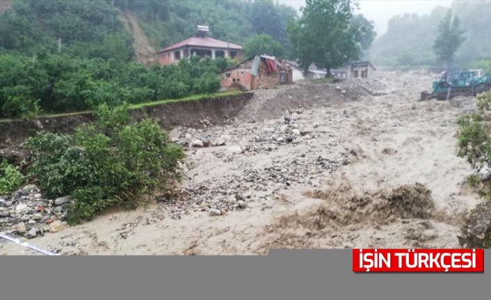 Sakarya'da sağanak nedeniyle dere taştı, tarım arazilerini ve yolları su bastı