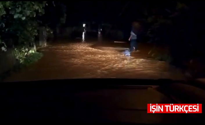 Sakarya'nın Kocaali ilçesinde sağanak nedeniyle dereler taştı