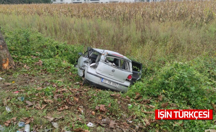 Sakarya'da şarampole devrilen otomobildeki 4 kişi yaralandı