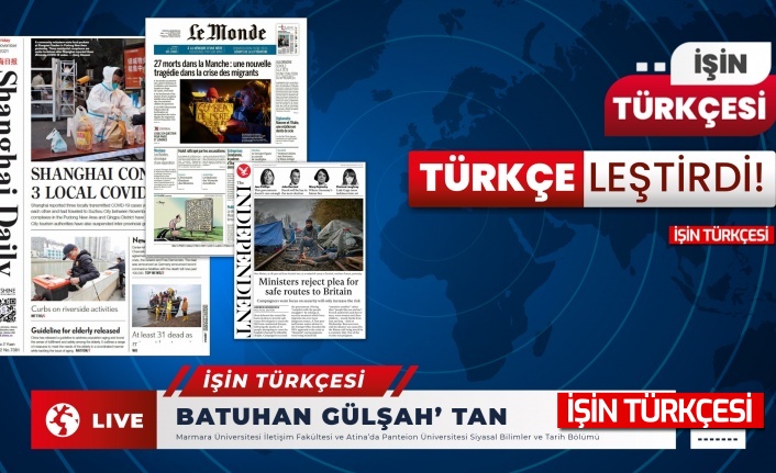 26 Kasım İşin Türkçesi Türkçeleştirdi: Dünya Basınında Gündem