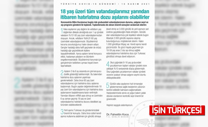 Bilim Kurulu toplantısı sonrası Bakan Koca'dan açıklama