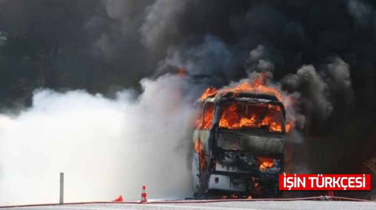 Bulgaristan'da alev alan yolcu otobüsünde 46 kişi yanarak öldü