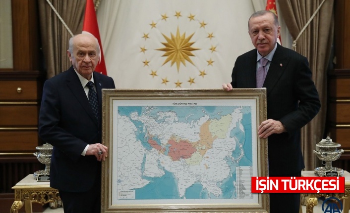 Devlet Bahçeli'nin 'Türk dünyası haritası' hediyesine Rusya'dan ilk tepki!