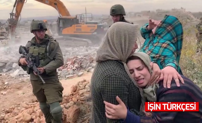 Filistin’de İsrail güçleri, evlerin yıkımını durdurmak isteyen kadınlara saldırdı