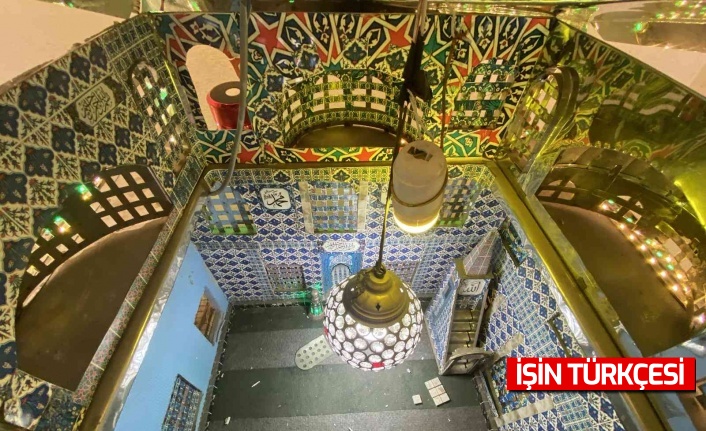 Yaptığı camii maketinde tek eksik imam