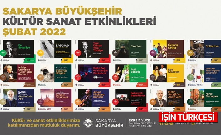 Sakarya'da Kültür Sanat Etkinlikleri Şubat takvimi yine  dopdolu