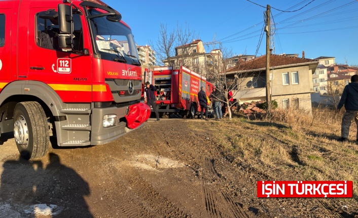 Odunlukta çıkan yangın paniğe sebep oldu