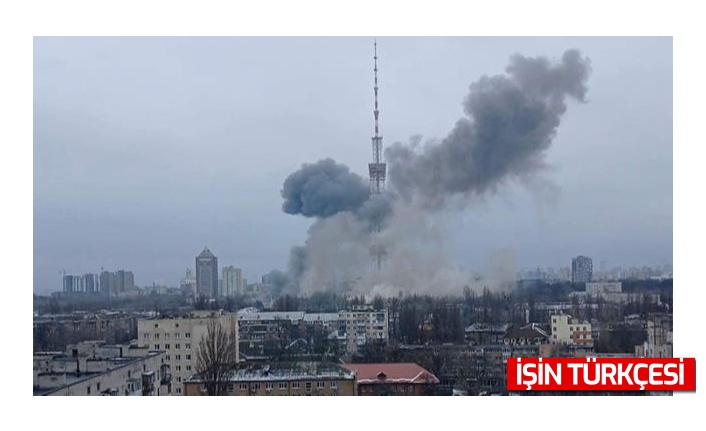 Rus ordusunun bombaladığı Kiev'deki TV kulesinin son hali