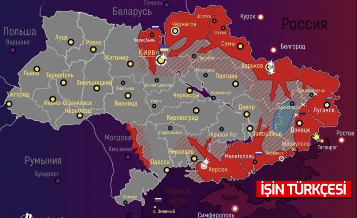Rusya Ukrayna saldırıların seyri haritada