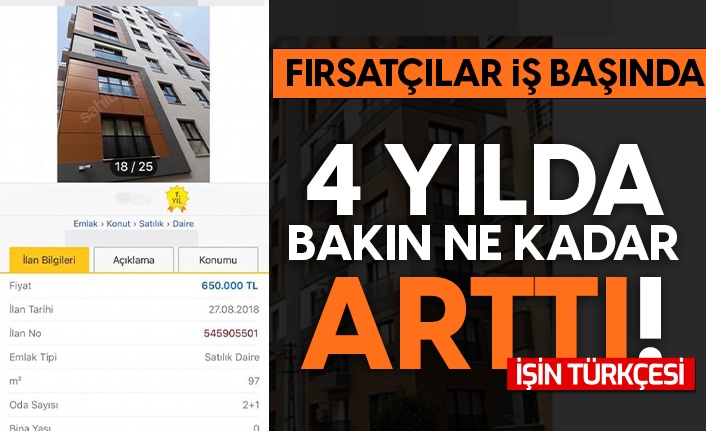 650 bin TL'lik konut, 4 yılda 5 milyon 200 bin TL'ye çıktı