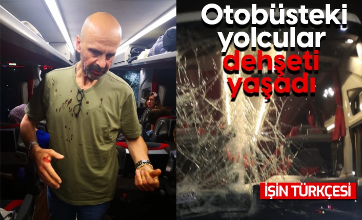 Otobüsteki yolcular dehşeti yaşadı