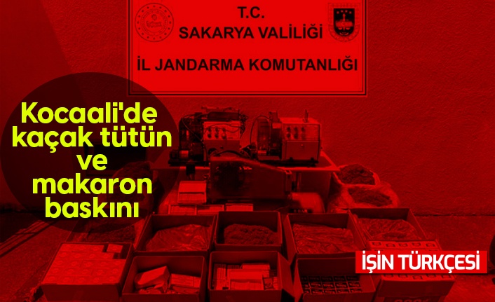 Kocaali'de kaçak tütün ve makaron baskını