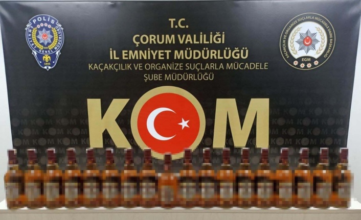 Çorum polisinden kaçak içki operasyonu