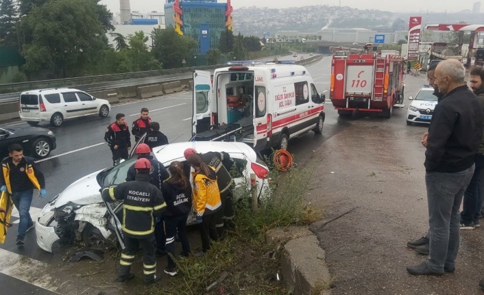 Yağış kazayı beraberinde getirdi