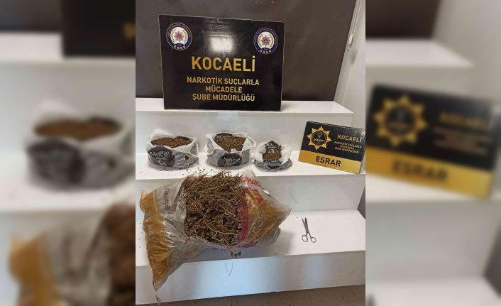 İzmit’te narkotik operasyonunda 3 kilo 500 gram esrar ele geçirildi