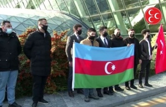 MHP heyeti, Şuşa’da açılacak okul için Azerbaycan’a geldi