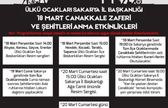 Ülkü Ocakları Sakarya İl Başkanlığı 18 Mart Çanakkale Zaferi ve Şehitleri Anma Etkinlikleri