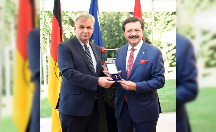 TOBB Başkanı Hisarcıklıoğlu’na Almanya Federal Cumhuriyeti Devlet Nişanı