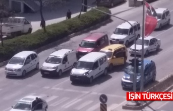 Bilecik'te trafik ışıklarında 3 aracın karıştığı kaza