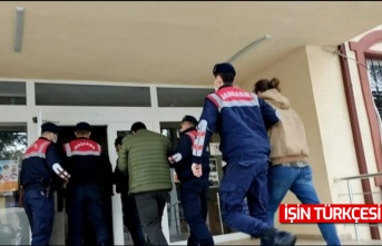 Elektrik direğinin demirlerini keserek çalan 3 kişi tutuklandı