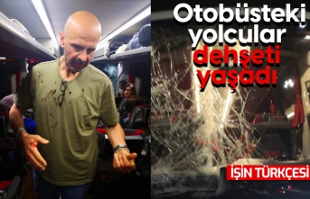 Otobüsteki yolcular dehşeti yaşadı