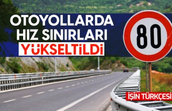 Otoyollarda hız limiti yükseltildi