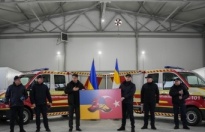 Kiev Büyükelçisi Güldere, Türkiye’de kurtarma çalışmalarına katılan Ukraynalı ekiple görüştü