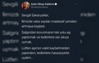 Artan vakalara karşı Vali Çetin Oktay Kaldırım...