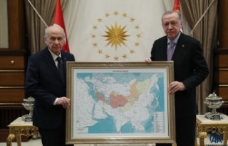 Devlet Bahçeli'nin 'Türk dünyası haritası'...