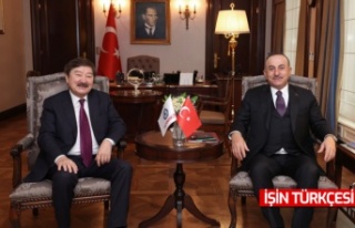 Bakan Çavuşoğlu, TÜRKSOY Genel Sekreteri Kaseinov...