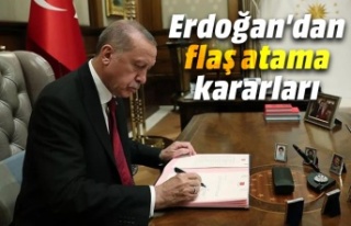 Cumhurbaşkanı Erdoğan'dan flaş atama kararları