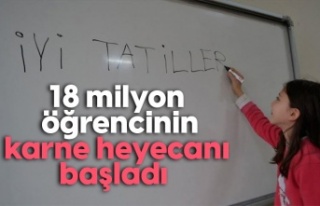 18 milyon öğrenci karneleriyle buluşuyor