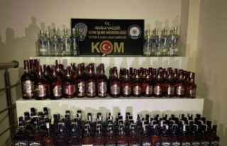Fethiye’de 315 litre şişelenmiş sahte alkol yakalandı