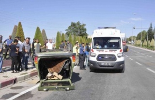 Takla atan otomobilin sürücüsü ölümden döndü