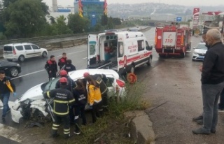 Yağış kazayı beraberinde getirdi