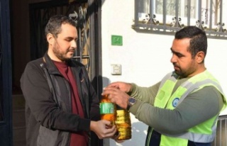 1 litre atık yağ getirene 10 litre Uludağ suyu...