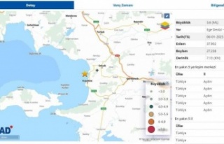 Kuşadası Körfezi’nde 25 dakikada 5 deprem