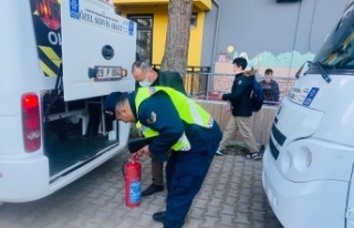 Okul servis araçları denetlendi