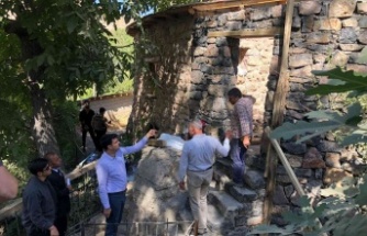 Çukurca’nın tarihi taş değirmeninde restorasyon çalışması başlatıldı