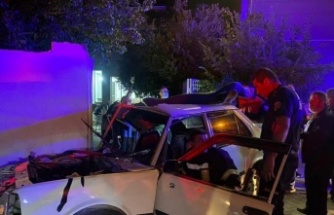 Kontrolden çıkan otomobil evin duvarına çarptı: 1 yaralı