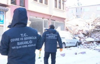 Deprem bölgesinde yürütülen hasar tespit çalışmalarında son durum