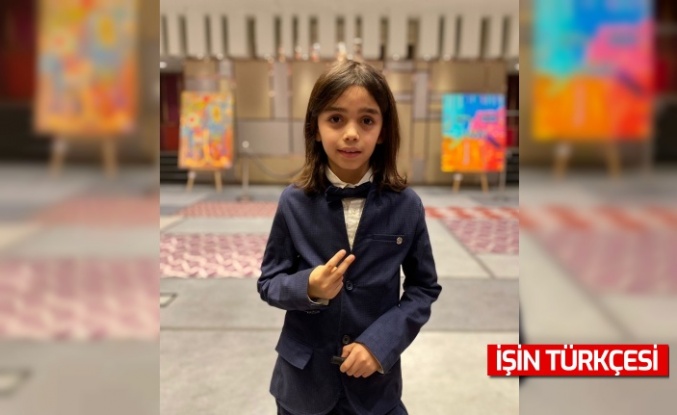 9 yaşında ki ressam İstanbul'da sergi açtı