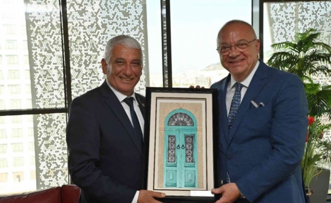 Başkan Ergün Güzelyurt Belediye Başkanı Özçınar’ı konuk etti