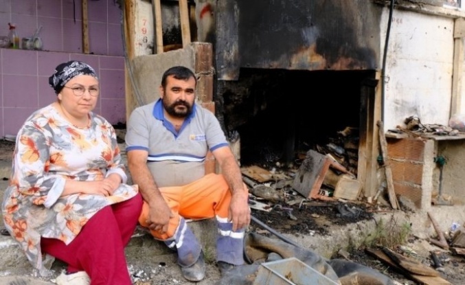 7 yıl önce elleriyle yaptıkları ev kül oldu
